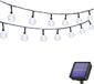 Home & Marker - Lichtsnoer Buiten Solar - Tuinverlichting op Zonne Energie - Lichtslinger - Buitenverlichting Slinger - Tuinverlichting - Sfeerverlichting - 20 Lampjes - 5 Meter - Wit Licht - SOLSTICE