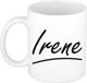 Bellatio Decorations Irene Naam koffiemok - beker - met sierlijke letters - wit