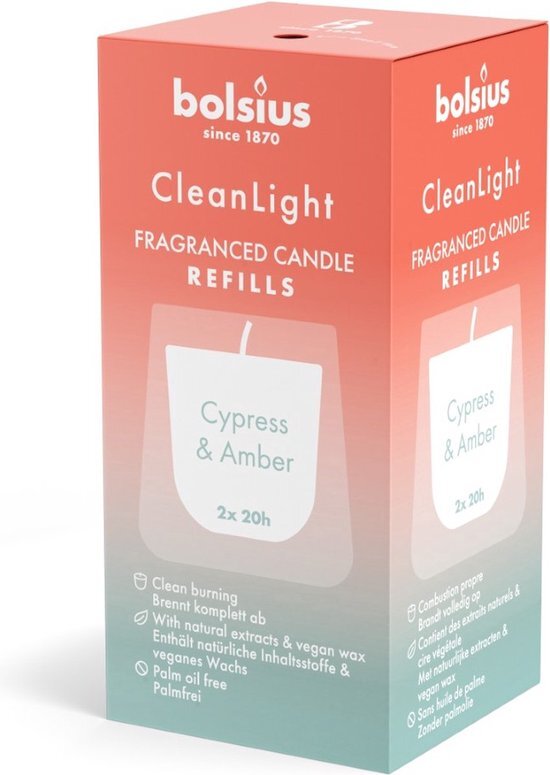 Bolsius geurkaars CleanLight Refill