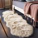 EasyJoy Faux Fur High Pile Rug for Bedroom, Floor, Sofa, Living Room (0.6 x 1.8 m, Sheepskin, Beige)