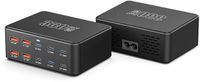 DrPhone SmartC14 – 330W GaN Oplaadstation – 10-Poorts (6× USB-C + 4× USB-A) – Tot 100W PD – Multiport Snellader voor Laptop, Tablet & Smartphone – Zwart