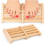 Appareil de massage des pieds - Rouleaux de pieds en bois - Double rouleau - 10 rouleaux de massage