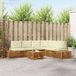 vidaXL Banc de jardin Ensemble Acacia massif et Polyester