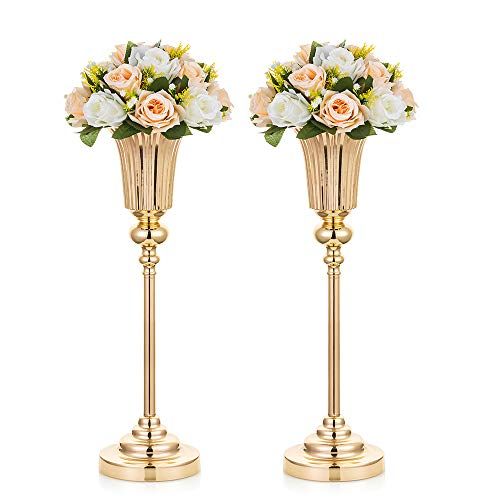 Nuptio 2 Stuks 54.6cm Hoogte Metalen Bruiloft Centerpieces Vaas