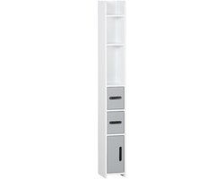 Kleankin Badkamerkast Hout 15x17x120cm Grijs