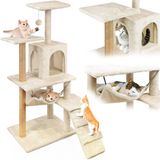 Mersjo Comfort Line Chat Arbre à câlins Beige 6 Niveaux Maison de jeu