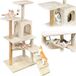 Mersjo Comfort Line Chat Arbre à câlins Beige 6 Niveaux Maison de jeu