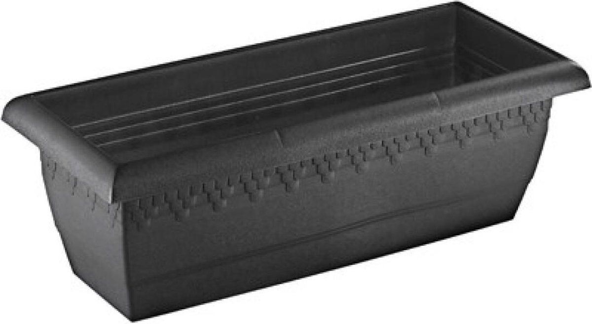 Hega hogar Jardinera - Plantenpot - 50 x 20 cm - Antraciet grijs - Kunststof - Binnen/buiten