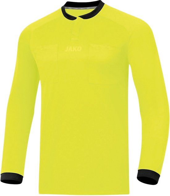 JAKO LS Scheidsrechter Shirt Senior - Geel/Zwart - Maat M