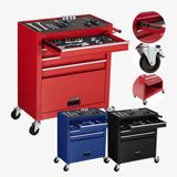 AREBOS Chariot à outils avec 4 tiroirs - 1 armoire - incl. outils - Rouge