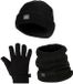 Heatkeeper Ensemble thermique d'hiver pour enfants - Bonnet + cache-cou + gants - Noir-5-8 ans