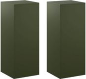 vidaXL Plantenstandaard 2 stuks Olijfgroen 40 x 40 x 100 cm Staal