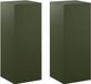 vidaXL Plantenstandaard 2 stuks Olijfgroen 40 x 40 x 100 cm Staal
