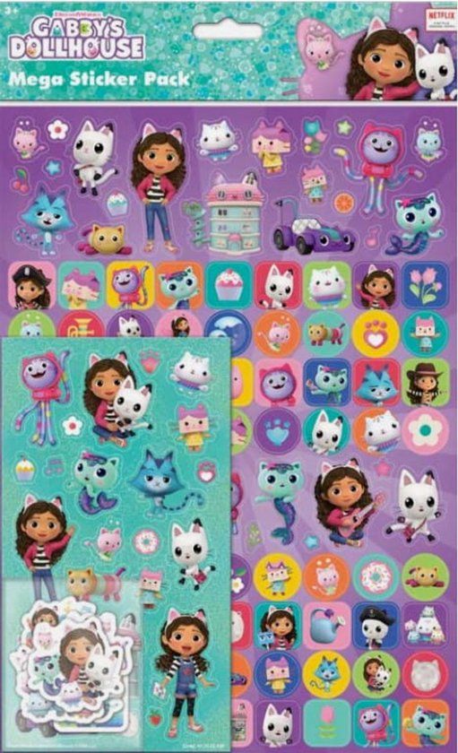 Gabby’s Dollhouse Spin Master Koci Domek Gabi Serie - Mega Stickervel - 150 Stuks