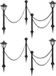 vidaXL Lampes solaires 4 pcs avec clôture et poteaux
