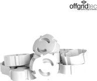 Offgridtec 12 stopcontactbeveiligers (niet draaibaar) wit