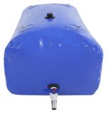 Bâche de stockage d'eau pliable - Tuyau d'eau - Capacité de 240 litres - Tissu PVC et acier inoxydable - Convient pour l'eau de pluie, le camping et comme réserve d'urgence - Dimensions : 100 x 60 x 40 cm - Plage de température : -40 à 80°C - Bleu
