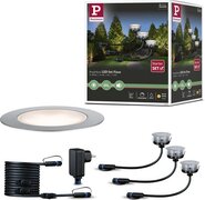 Paulmann 24V startset grondspot Plug & Shine set van 3 Zilver