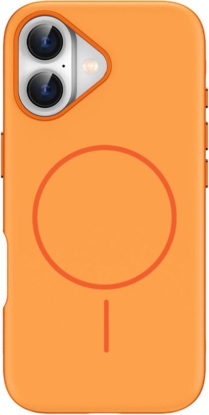 imoshion Color Backcover met Thin MagSafe Ring voor de Apple iPhone 16 - Oranje
