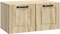 vidaXL Wandmontage TV-kast Sonoma Eiken 59,5 x 31 x 30 cm Bewerkt hout