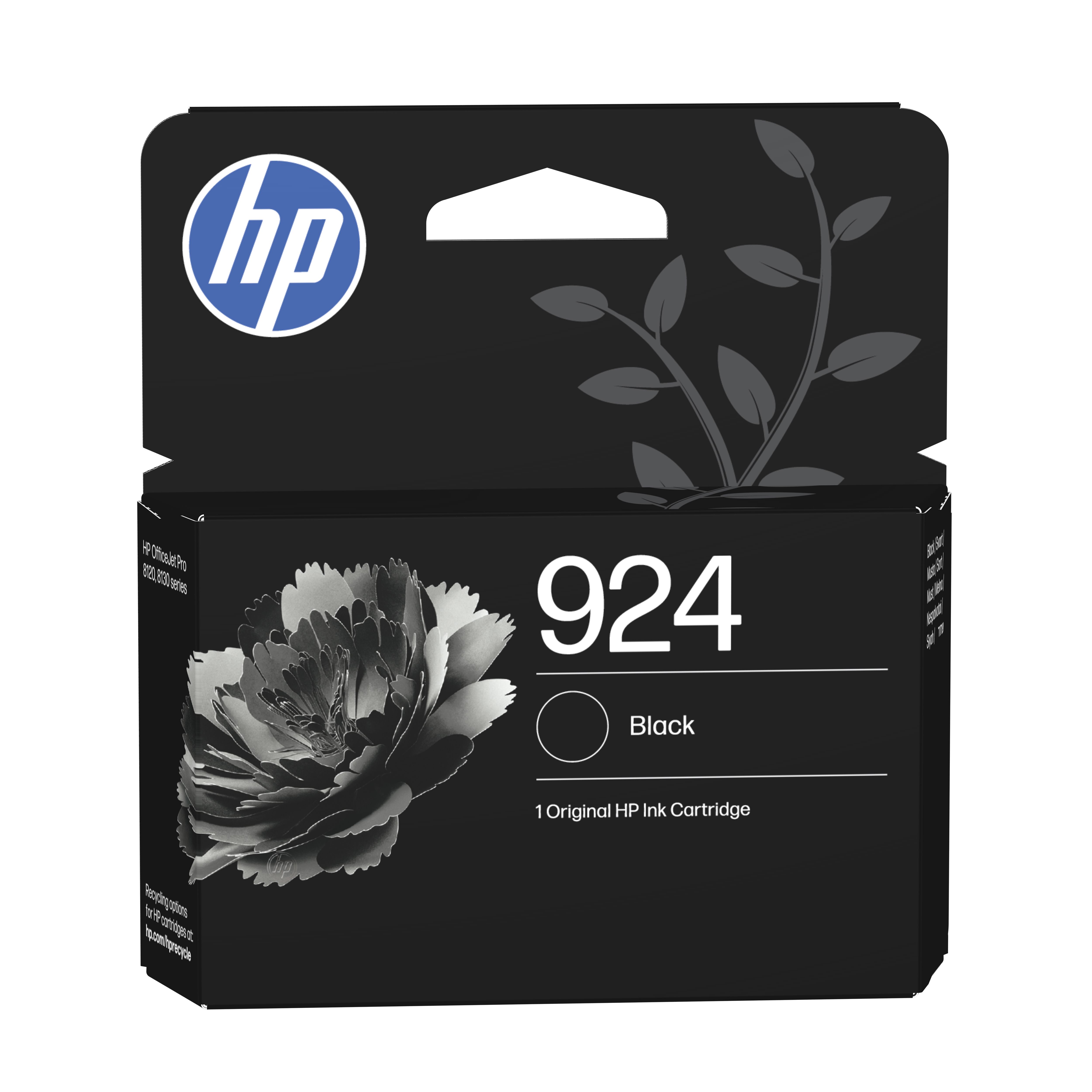 HP 924 Zwarte Inktcartridge - Origineel