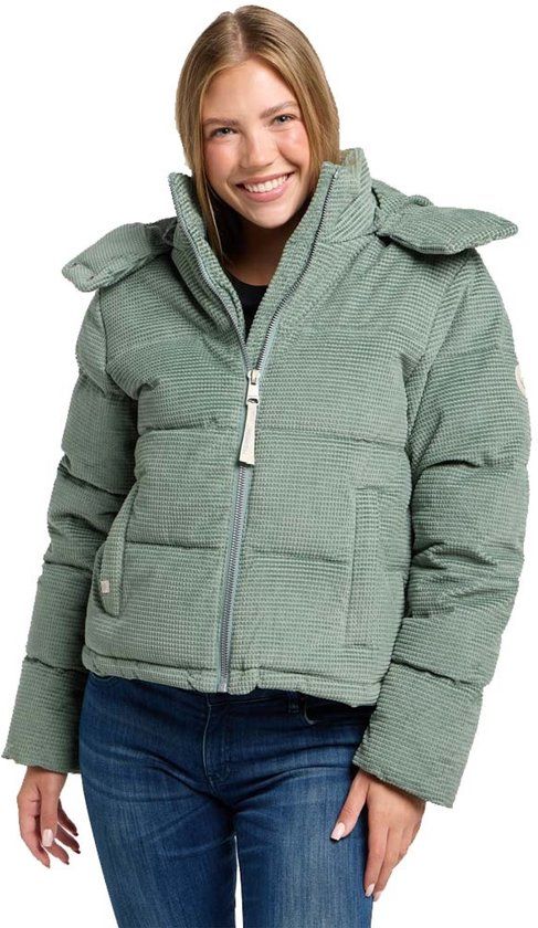Ragwear Roobie Cordy Dames Winterjas - groen - L
