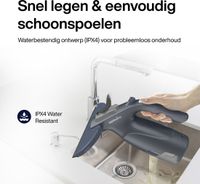 Samako Elektrische Raamwisser voor Douchewand, Ramen & Spiegels CrystalClear – USB Oplaadbaar Ruitenreiniger – Ramenwasser met Sprayfunctie & Afneembaar Reservoir – Incl. 2 Microvezeldoeken