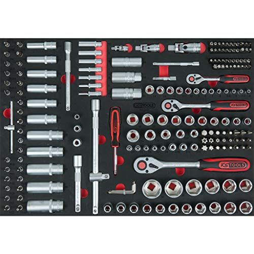 KS Tools 711.0195 - Dopsleutelset - 195-delig - 1/4"+3/8"+1/2"