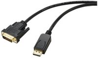 Renkforce RF-5771518 DVI-kabel DisplayPort / DVI Adapterkabel DisplayPort-stekker, DVI-D 24+1-polige stekker 1.80 m Zwart