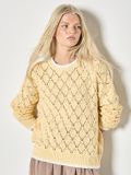Apricot Trui met pointelle-patroon en festonsteek