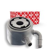 febi bilstein 109469 Oliekoeler met afdichting, 1 stuk | Compatibel met: DACIA LOGAN, RENAULT CLIO II, CLIO II Kasten/Schrägheck, CLIO III, CLIO III Grandtour, KANGOO EXPRESS