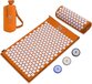 Acupressuurmat en -kussen - massage en pijnverlichting - oranje - 68 cm