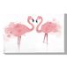 Homemania Afbeelding flamingo-dieren voor woonkamer, slaapkamer, meerkleurig, 45 x 3 x 70 cm, HM20KNV45 x 70 – 295, polyester, hout