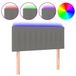 VidaXL Hoofdbord met LED Donkergrijs Polyester/Hout 900 mm x 50 mm x 780 mm