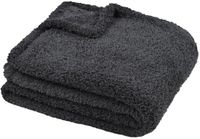 Stof Textiles Plaid/bankdeken Montreal - antraciet - 130 x 160 cm