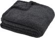 Stof Textiles Plaid/bankdeken Montreal - antraciet - 130 x 160 cm