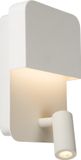 Lucide BOXER - Bedlamp / Wandlamp - LED - 3000K - Met USB oplaadpunt - Wit