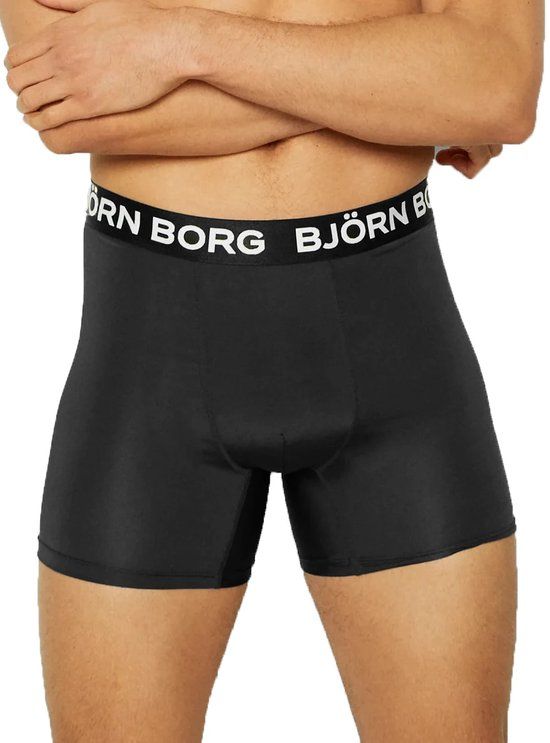 Bjorn Borg Performance Boxershorts - 3-Pack - Zwart/Wit - Maat S