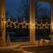Hi LED Raamverlichting - 8x sterren – lichtsnoer 205 cm - 80 leds - warm wit - met zuignappen - kerstverlichting