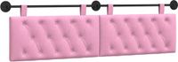 vidaXL - Hangend hoofdbord - Roze - Stof