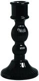 Excelsa Scratch kaarsenhouder, glas, 8 x 15 x 8 cm Spruzzato Nero