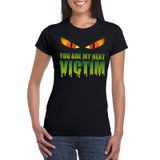 Bellatio Decorations Shoppartners Bv Halloween monster t-shirt zwart dames met enge ogen - You are my next victim XL