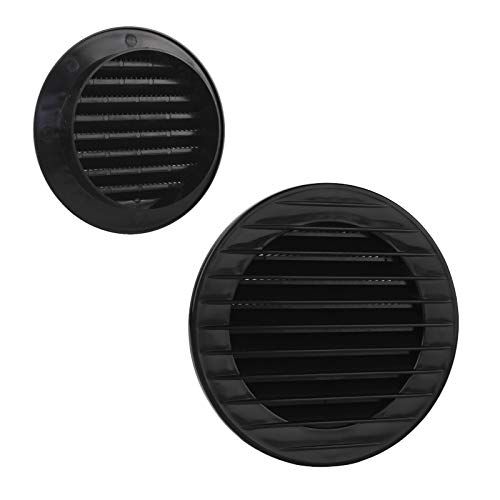 MKK Ventilatierooster afvoerrooster buitenrooster insectenbescherming wit grijs bruin antraciet baksteenrood 60 70 80 90 100 120 125 150 mm zwart Ø 90 mm