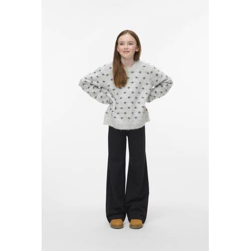 VERO MODA GIRL gebreide trui grijs melange