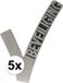 Merkloos Beveiligings embleem V - 5x metalen broche van 6,5 cm - Zilveren security accessoire