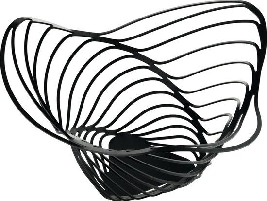Alessi Trinity Fruitschaal - Zwart - 33 cm