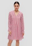 s.Oliver Chiffon jurk met V-hals - Zachtroze - Maat 36