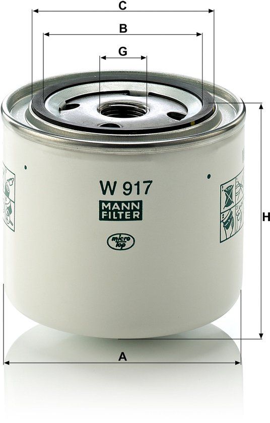 MANN-FILTER Oliefilter W 917