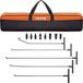 VEVOR Staven Dent Removal Kit, 13 stuks schilderloos deuken reparatie gereedschap, 5 stuks roestvrijstalen deuken stangen, 8 stuks tapper koppen, professioneel hageluitdeuken gereedschap voor kleine