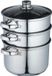 KitchenCraft 3-Laags Stoompan / Soeppan in Cadeauverpakking - Veilig voor Inductie Roestvrijstaal 22 cm